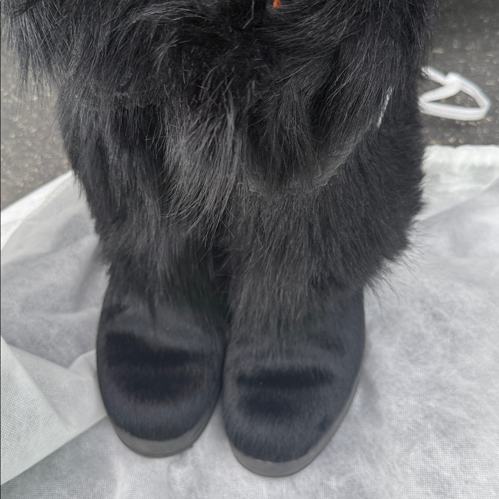 Tecnica Black Fur Apres Ski Snow Boots - Picture 2 of 5